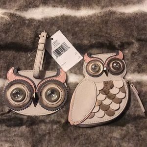 Kate Spade owl coin purse and luggage tag
